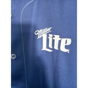 Miller‎ Lite #75 Blue Baseball Jersey Miller Time Men's 2XL Shirt